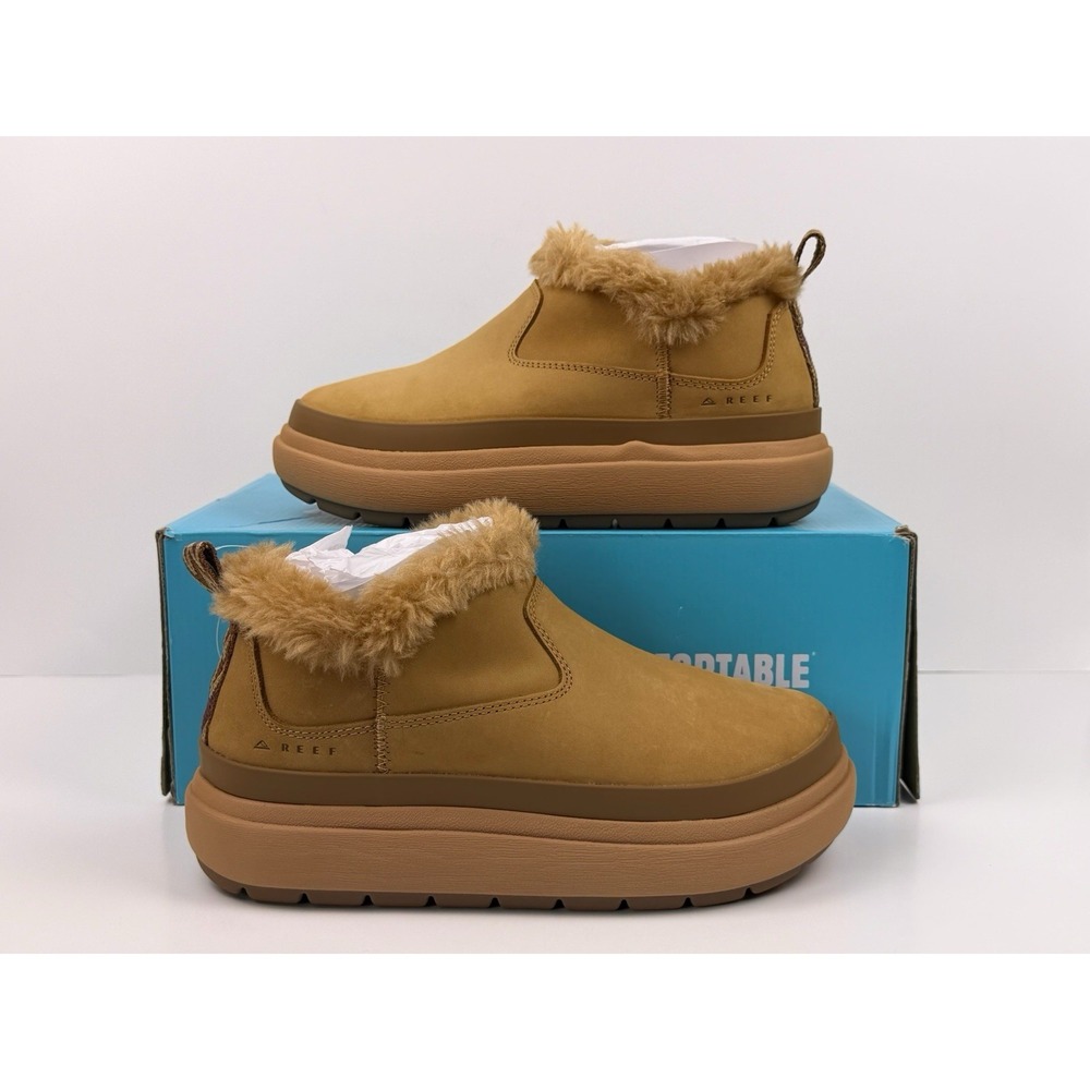 Reefs Olivia Weekend Fur Boot Women's Size 7 Tan/Brown CJ9385